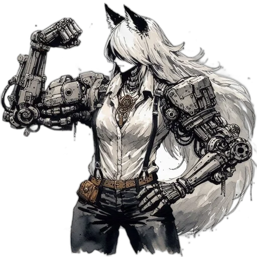 weapon, staff, robot, animal transparent PNG cut-out