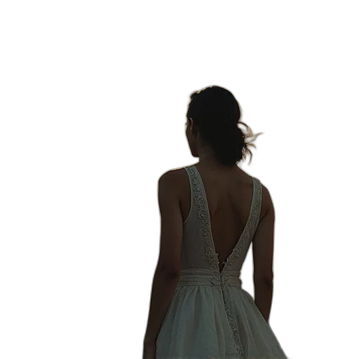 dress, jewelry, crown, staff transparent PNG cut-out
