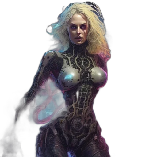 robot, dress, concept art, fantasy art transparent PNG cut-out
