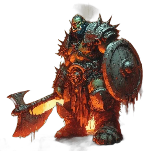 concept art, fantasy art, comic book art, armored transparent PNG cut-out