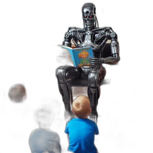 robot, concept art, 3d render, comic book art transparent PNG cut-out