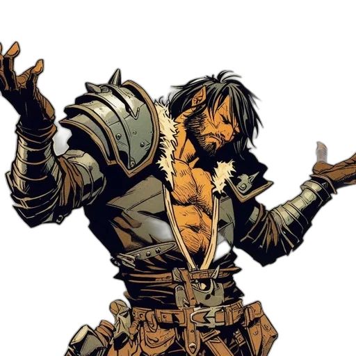 jacket, comic book art, concept art, fantasy art transparent PNG cut-out