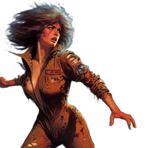 comic book art, concept art, fantasy art, intense transparent PNG cut-out