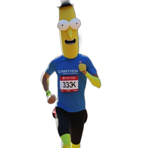 3d render, photo, banana, man transparent PNG cut-out