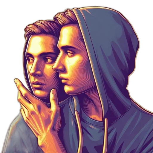 jacket, face, concept art, cartoon transparent PNG cut-out