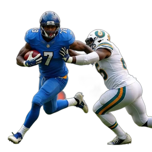 football, player, blue, jersey transparent PNG cut-out