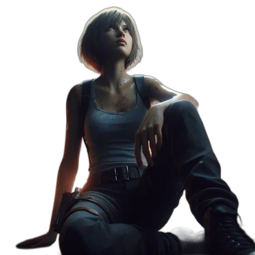 weapon, jacket, face, staff transparent PNG cut-out
