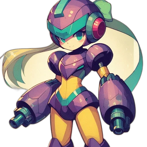 robot, concept art, pixel art, cyberpunk transparent PNG cut-out