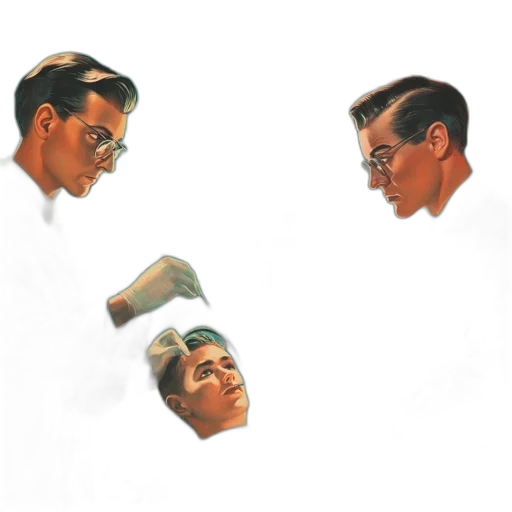 face, mask, hair, staff transparent PNG cut-out