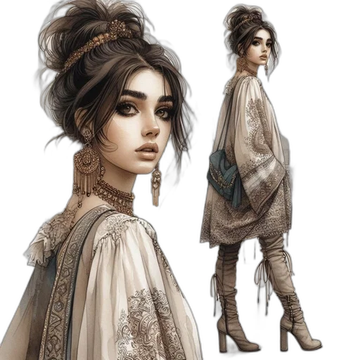 dress, concept art, fantasy art, photorealistic transparent PNG cut-out