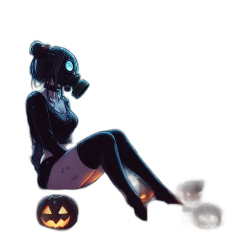 mask, robot, creature, staff transparent PNG cut-out