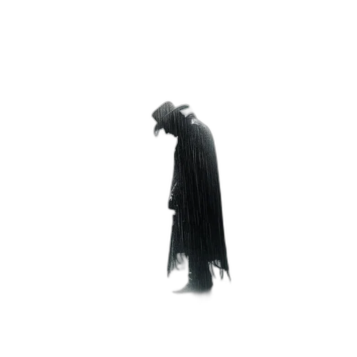 hat, mask, jacket, staff transparent PNG cut-out