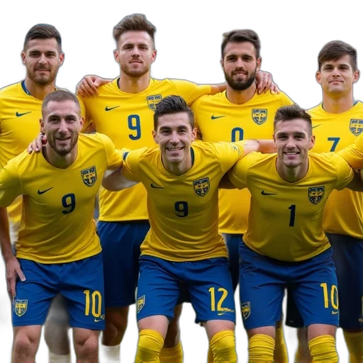 sweden, team, pose, photo transparent PNG cut-out