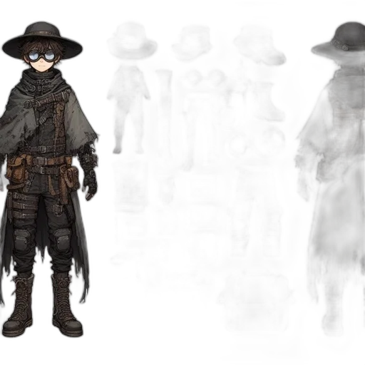 hat, concept art, fantasy art, 3d render transparent PNG cut-out