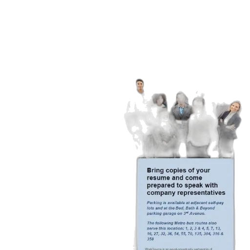 staff, 3d render, flyer, worksource transparent PNG cut-out
