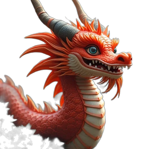 dragon, 3d render, fantasy art, photorealistic transparent PNG cut-out