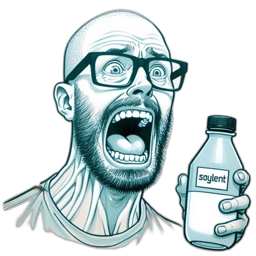 bottle, food, face, animal transparent PNG cut-out