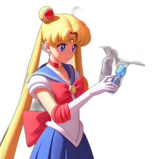 weapon, staff, dress, robot transparent PNG cut-out