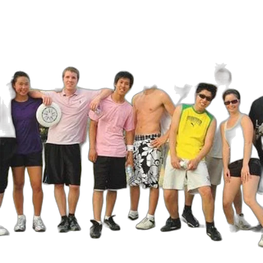 staff, group, friends, pose transparent PNG cut-out