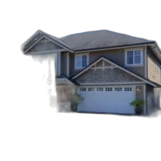 building, 3d render, photorealistic, two-story transparent PNG cut-out