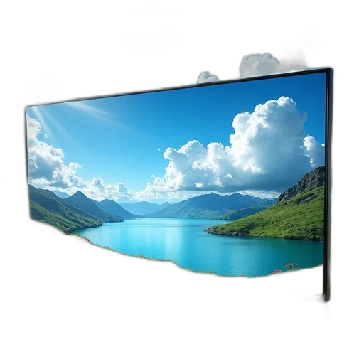3d render, photorealistic, modern, flat-screen transparent PNG cut-out