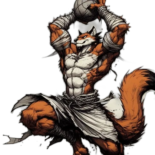animal, staff, creature, comic book art transparent PNG cut-out