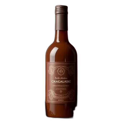 bottle, dark, decadent, caramel transparent PNG cut-out