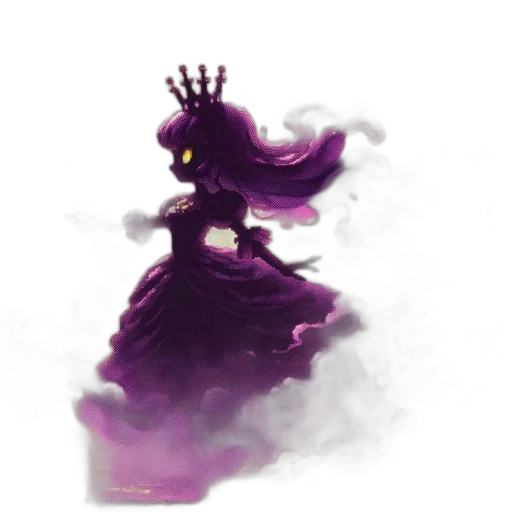 crown, dress, creature, staff transparent PNG cut-out