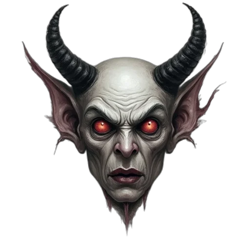 face, mask, staff, creature transparent PNG cut-out