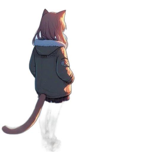 jacket, staff, creature, animal transparent PNG cut-out