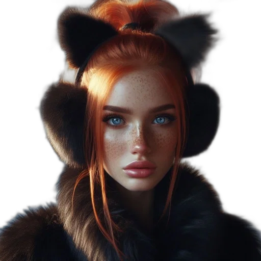 jacket, hat, face, animal transparent PNG cut-out