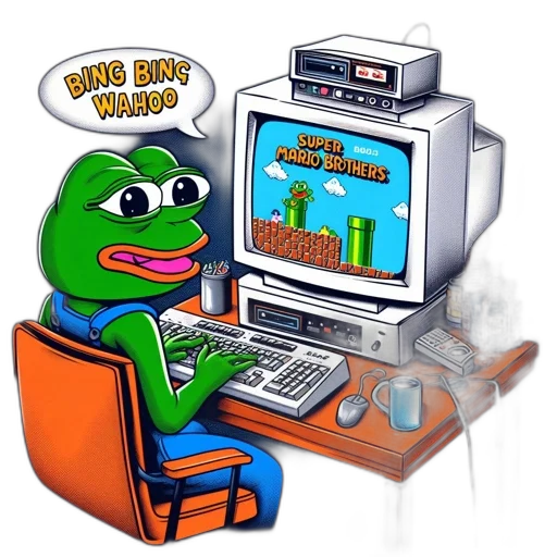 weapon, robot, pixel art, pepe transparent PNG cut-out