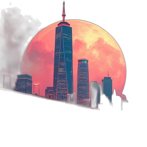 building, concept art, watercolor, pixel art transparent PNG cut-out