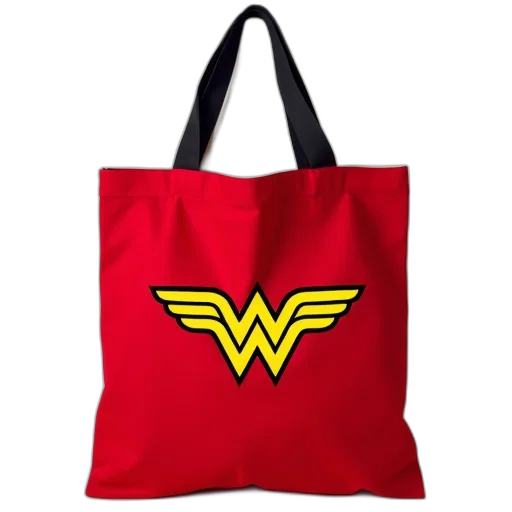 red, tote, bag, black transparent PNG cut-out