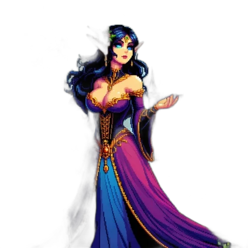 dress, jewelry, fantasy art, concept art transparent PNG cut-out