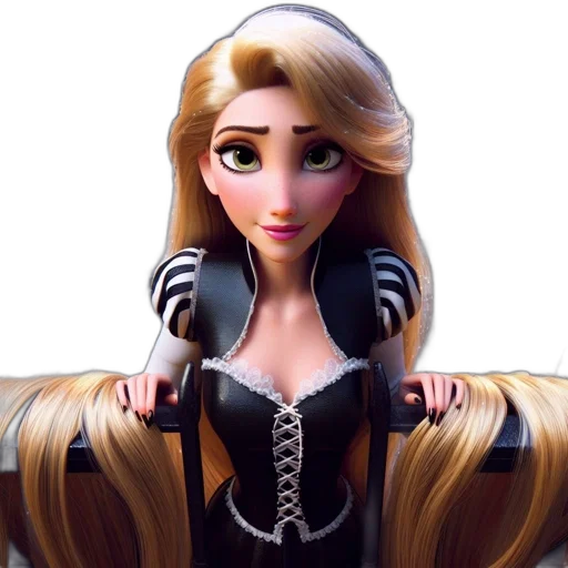 hair, dress, crown, face transparent PNG cut-out