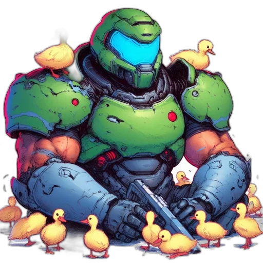 weapon, animal, robot, pixel art transparent PNG cut-out
