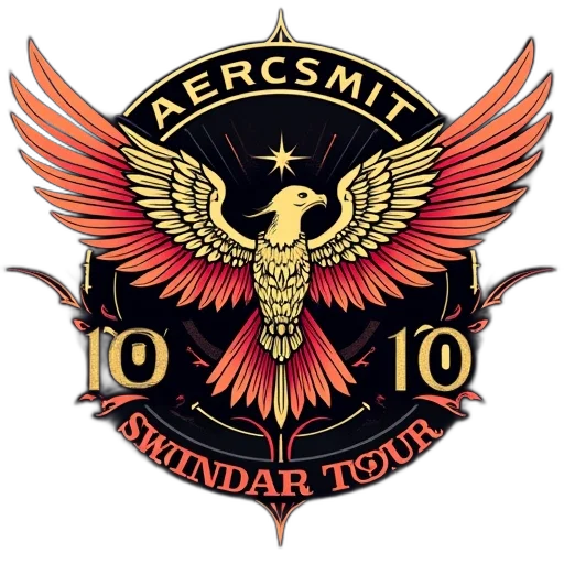 logo, aerosmith, 10th, anniversary transparent PNG cut-out