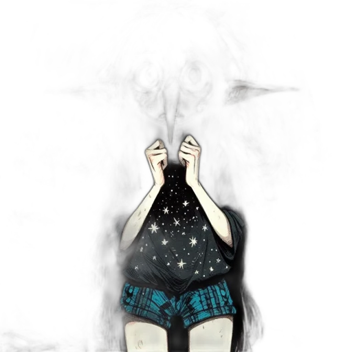 mask, dress, creature, staff transparent PNG cut-out