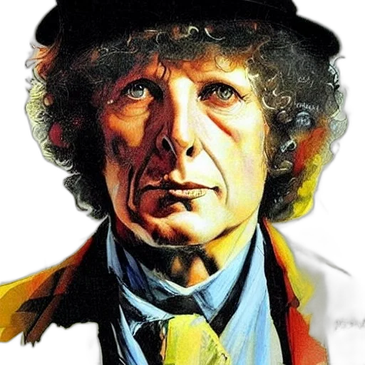 face, hat, comic book art, photorealistic transparent PNG cut-out