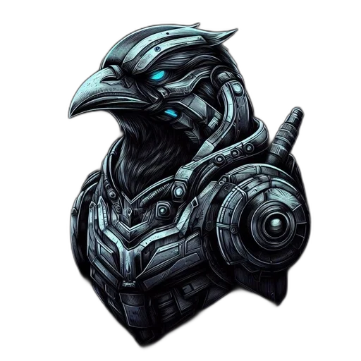 robot, mask, dragon, weapon transparent PNG cut-out