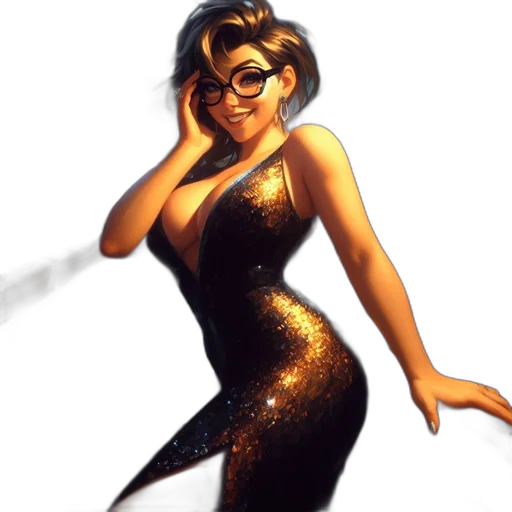 dress, concept art, comic book art, cartoon transparent PNG cut-out