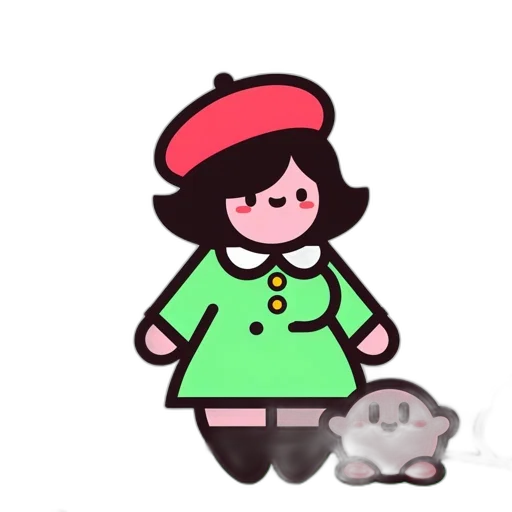 hat, staff, creature, dress transparent PNG cut-out