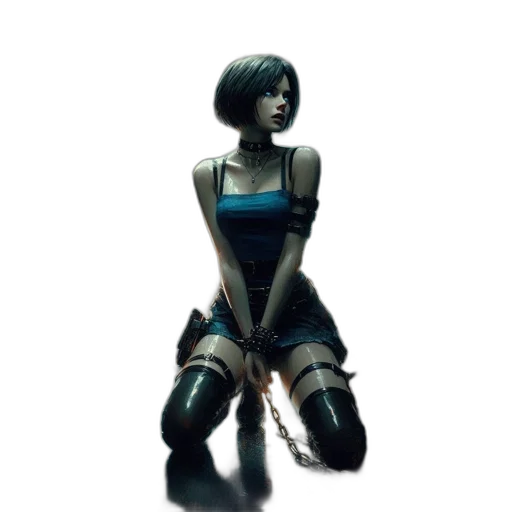 robot, dress, weapon, staff transparent PNG cut-out