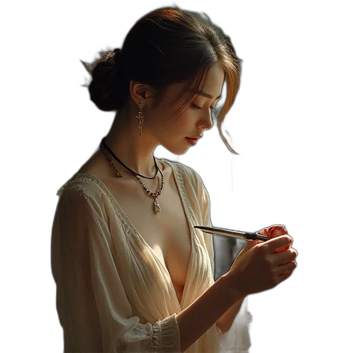 jewelry, dress, staff, face transparent PNG cut-out