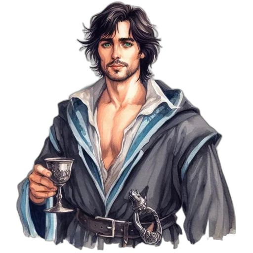 jacket, fantasy art, concept art, watercolor transparent PNG cut-out