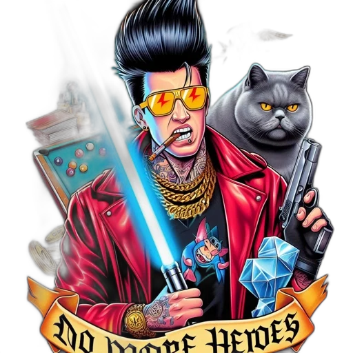 comic book art, cartoon, concept art, pixel art transparent PNG cut-out