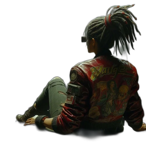 jacket, weapon, creature, hair transparent PNG cut-out