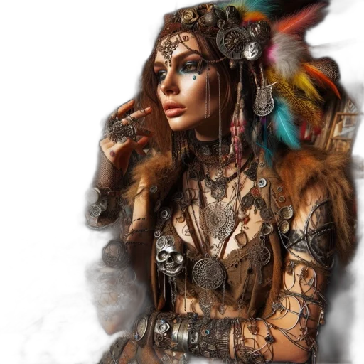 jewelry, dress, mask, face transparent PNG cut-out