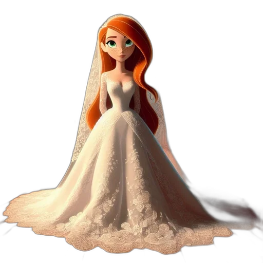 dress, crown, concept art, 3d render transparent PNG cut-out